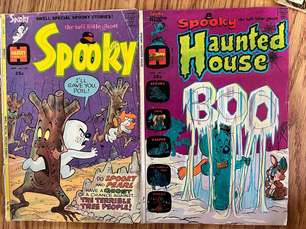 Lot of 2 Vintage Harvey Comics: Spooky #143 and Spooky Haunted House #11